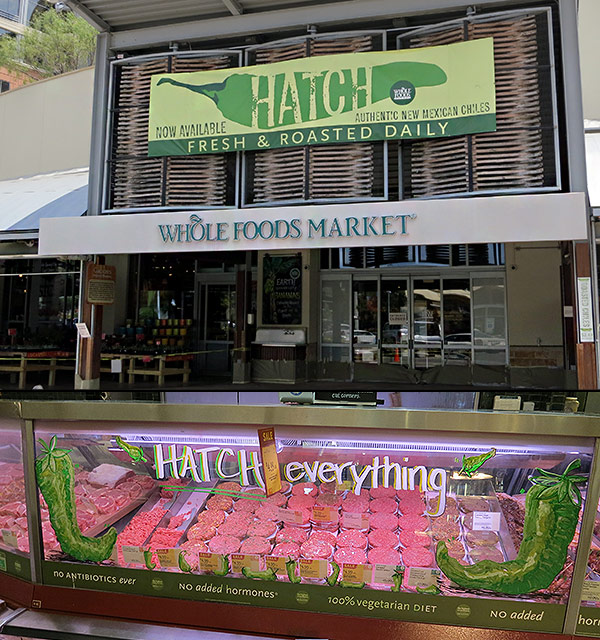 „Hatch Alles“ in einem texanischen Biomarkt