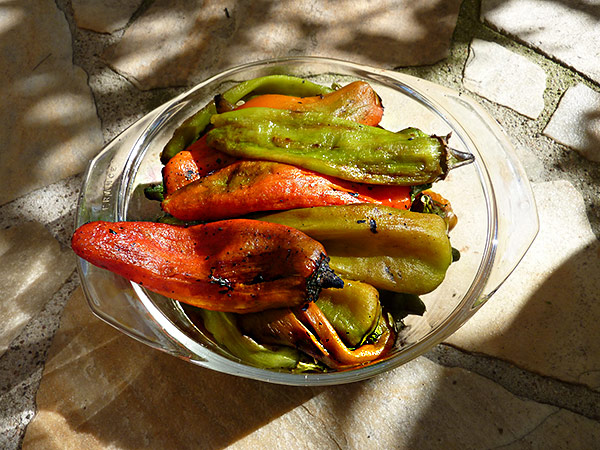 New Mexican Chiles, geröstet und enthäutet