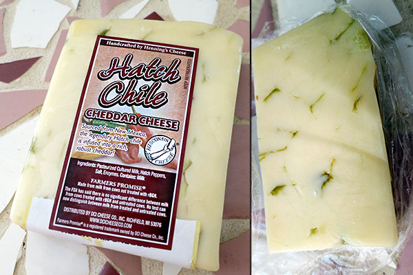 Cheddar-Käse mit Hatch Green Chile