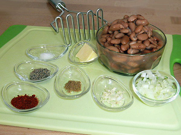 Zutaten für unsere Refried Beans