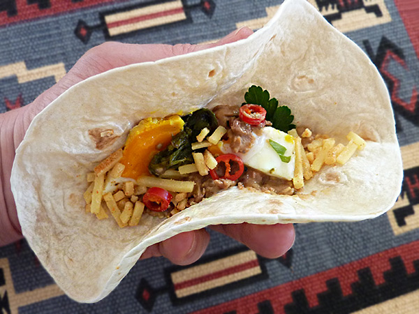 Leckerer New Mexican Breakfast Wrap