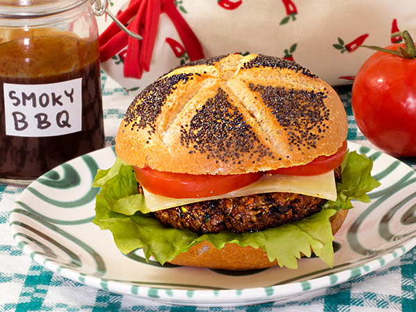 Unser Veggie Burger - schmackhaft und saftig