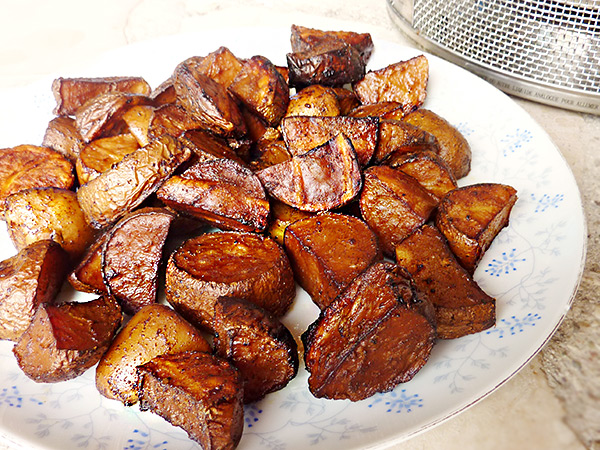 Cobb-smoked Potatoes, fertig