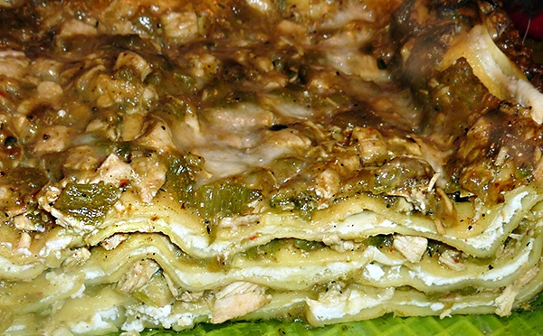 Green Chile Chicken Lasagne